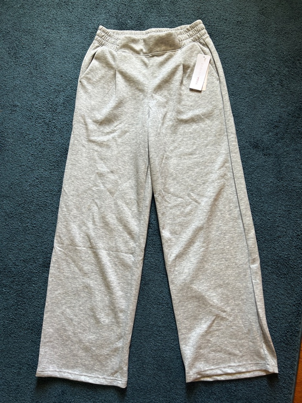 Yogalicious Light Gray Wide-Leg Sweat Trousers